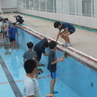 側面掃除